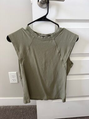 Women's Olive Green Sleeveless Tank Top
